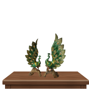 Royal Pair of Peacock Showpieces for Living Room & Table Decor